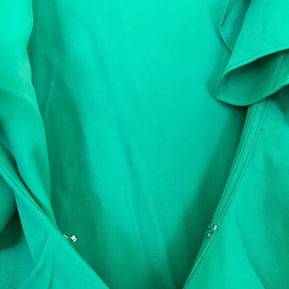 Flounced H&M emerald green dress - Picture 3 of 9